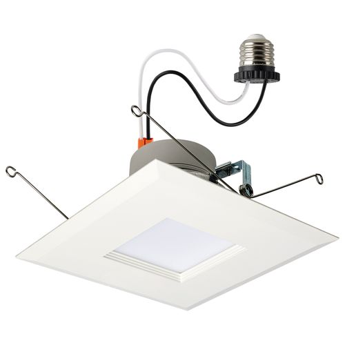 Main product image of LED Retrofit Downlight 7.5/10.5/14.5 Wattage Selectable CCT and Lumens Selectable 120 Volt ColorQuick and PowerQuick Technology Square White Finish (Pack of 2)