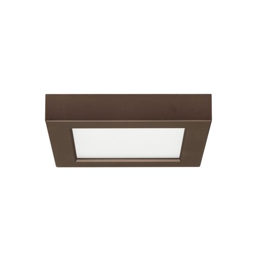 Main product image of 10.5 watt 5.5" Flush Mount LED Fixture 3000K Square Shape Bronze Finish 120 volts