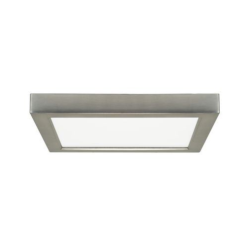 Main product image of 18.5 watt 9" Flush Mount LED Fixture 3000K Square Shape Brushed Nickel Finish 120 volts