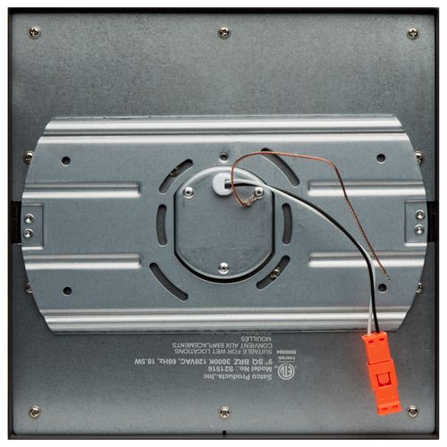 Main product image of 18.5 watt 9" Flush Mount LED Fixture 3000K Square Shape Bronze Finish 120 volts