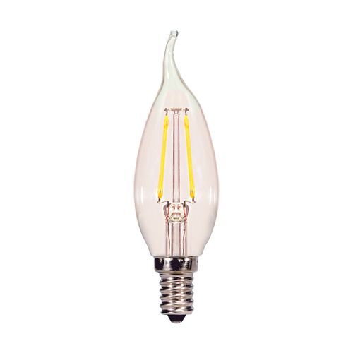 Main product image of 2.5 Watt CA10 LED Bulb - Clear - Candelabra base - 2700K - 120 Volt (6 Pack)