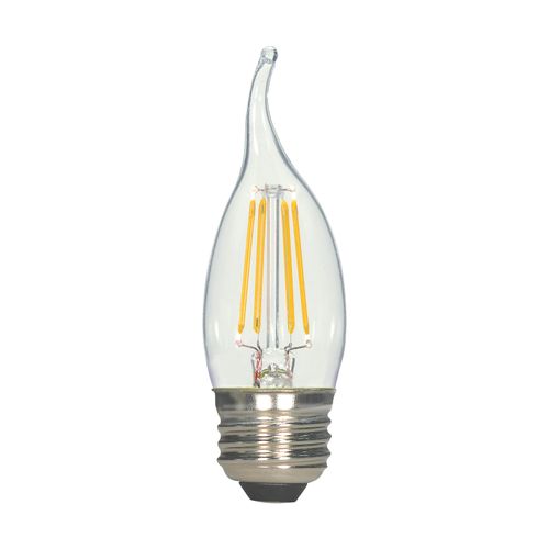 Main product image of 5.5 Watt CA10 LED Bulb - Clear - Medium base - 2700K - 120 Volt (8 Pack)
