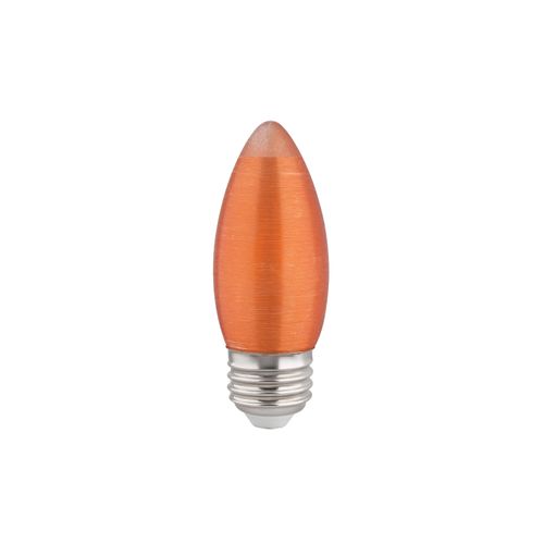 Main product image of 2 Watt C11 LED Bulb - Satin Spun - Amber - Medium base - 2100K - 100 Lumens - 120 Volt (5 Pack)