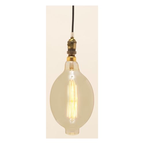 Main product image of 60 Watt BT56 Incandescent Vintage Style Bulb - Amber - 2000 Average rated hours - Medium Base - 120 Volt (2 Pack)