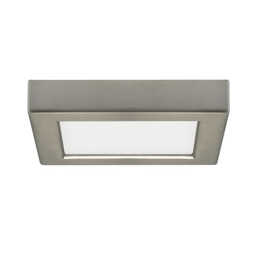Main product image of 10.5 watt 5.5" Flush Mount LED Fixture 2700K Square Shape Brushed Nickel Finish 120 volts