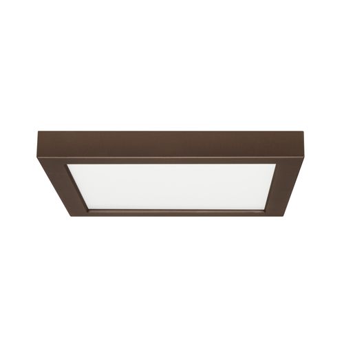 Main product image of 18.5 watt 9" Flush Mount LED Fixture 2700K Square Shape Bronze Finish 120 volts
