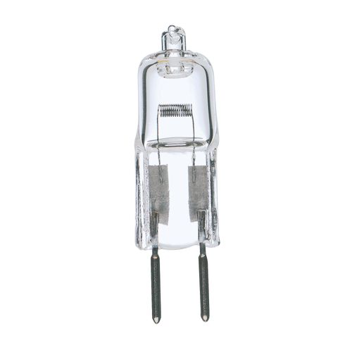 Main product image of 50 Watt Halogen - T4 Bulb - Clear - 2000 Average rated hours - 900 Lumens - Bi Pin GY6.35 base - 12 Volt (12 Pack)