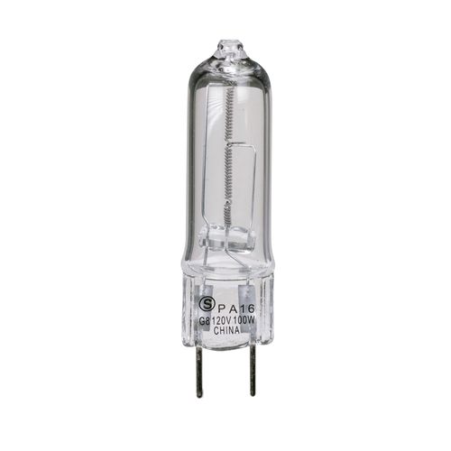 Main product image of 100 Watt Halogen - T4 Bulb - Clear - 2000 Average rated hours - 1700 Lumens - Bi Pin G8 base - 120 Volt (5 Pack)