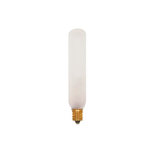 Main product image of 15 Watt T6 Incandescent Bulb - Frost - 2500 Average rated hours - 90 Lumens - Candelabra base - 120 Volt (40 Pack)
