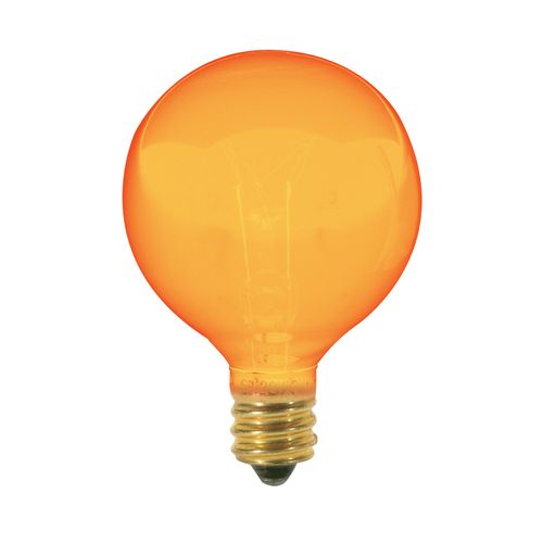 Main product image of 10 Watt G12 1/2 Incandescent Bulb - Transparent Amber - 1500 Average rated hours - Candelabra base - 120 Volt (40 Pack)