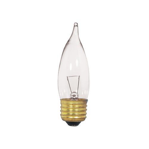 Satco S3278 25-Watt Frosted Candelabra Base Bulbs - CA8, 120V, 1500 Hours, 200 Lumens, 25-Pack