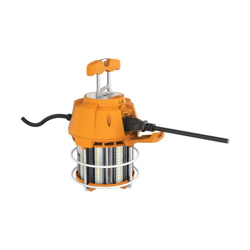 Main product image of 60 Watt LED Hi-Lumen temporary Hi-Bay Caged lamp 5000K Integrated Cord / Plug & Hook 120 Volt