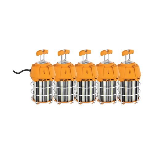 Main product image of 100 Watt LED Hi-Lumen temporary Hi-Bay Caged lamp 5000K Integrated Cord / Plug & Hook 120 Volt