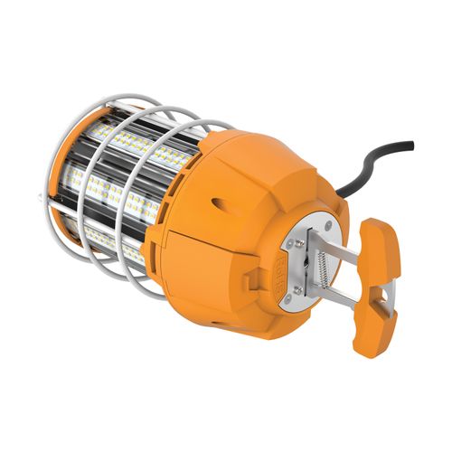 Main product image of 100 Watt LED Hi-Lumen temporary Hi-Bay Caged lamp 5000K Integrated Cord / Plug & Hook 120 Volt