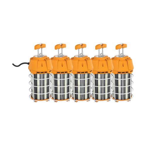 Main product image of 150 Watt LED Hi-Lumen temporary Hi-Bay Caged lamp 5000K Integrated Cord / Plug & Hook 120 Volt