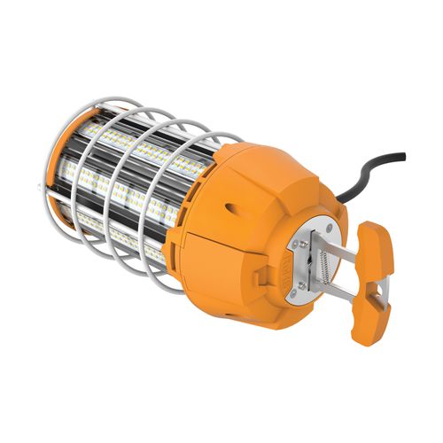 Main product image of 150 Watt LED Hi-Lumen temporary Hi-Bay Caged lamp 5000K Integrated Cord / Plug & Hook 120 Volt