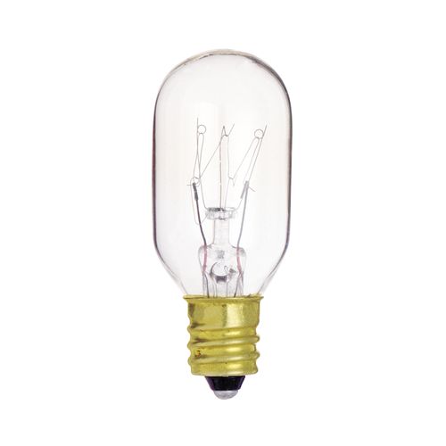 Main product image of 15 Watt T7 Incandescent Bulb - Clear - 2500 Average rated hours - 95 Lumens - Candelabra base - 130 Volt (50 Pack)
