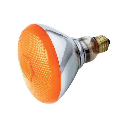 Main product image of 100 Watt BR38 Incandescent Bulb - Amber - 2000 Average rated hours - Medium base - 120 Volt (6 Pack)