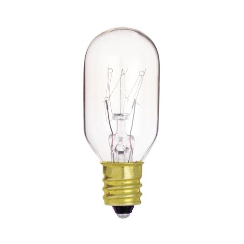 Main product image of 15 Watt T7 Incandescent Bulb - Clear - 2500 Average rated hours - 95 Lumens - Candelabra base - 130 Volt (40 Pack)