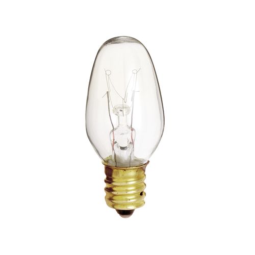 Main product image of 7 Watt C7 Incandescent Bulb - Clear - 3000 Average rated hours - 35 Lumens - Candelabra base - 120 Volt (30 Pack)
