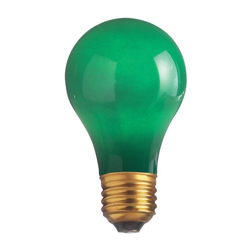 Main product image of 40 Watt A19 Incandescent Bulb - Ceramic Green - 2000 Average rated hours - Medium base - 130 Volt (24 Pack)