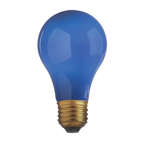 Main product image of 60 Watt A19 Incandescent Bulb - Ceramic Blue - 2000 Average rated hours - Medium base - 130 Volt (24 Pack)