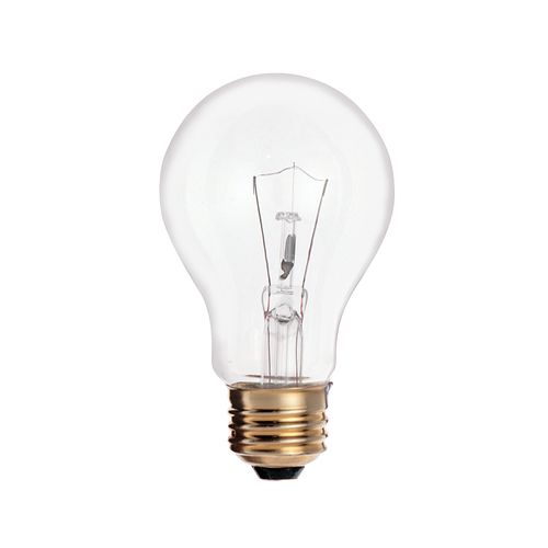 Main product image of 25 Watt A19 Incandescent Bulb - Clear - 1500 Average rated hours - 185 Lumens - Medium base - 120 Volt (50 Pack)