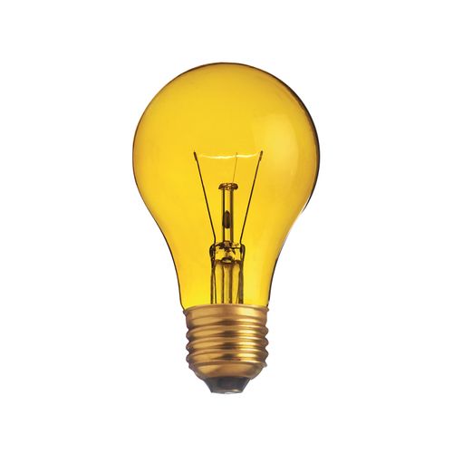 Main product image of 25 Watt A19 Incandescent Bulb - Transparent Yellow - 2000 Average rated hours - Medium base - 130 Volt (30 Pack)