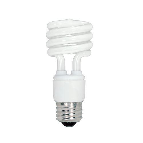 Main product image of 13 Watt - Mini Spiral Compact Fluorescent Bulb 3500K - 82 CRI - Medium base - 120 Volt (4 Pack)