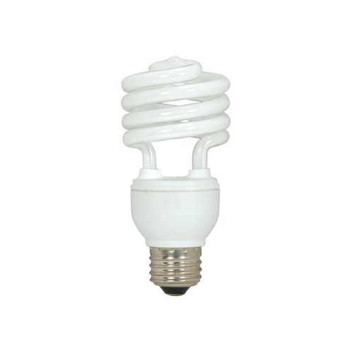 Main product image of 18 Watt - Mini Spiral Compact Fluorescent Bulb 2700K - 82 CRI - Medium base - 120 Volt (9 Pack)