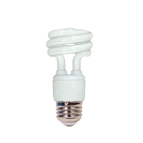 Main product image of 11 Watt - Mini Spiral Compact Fluorescent Bulb 4100K - 82 CRI - Medium base - 120 Volt (8 Pack)