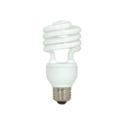 Main product image of 18 Watt - Mini Spiral Compact Fluorescent Bulb 4100K - 82 CRI - Medium base - 120 Volt (6 Pack)