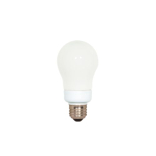 Main product image of 7 Watt - A19 Compact Fluorescent Bulb 2700K - 82 CRI - Medium base - 120 Volt (4 Pack)
