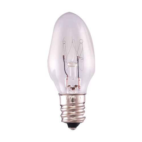 Main product image of 15 Watt C7 Night Light & Holiday Lamp - Candelabra Base - 120 Volt (10 Pack)
