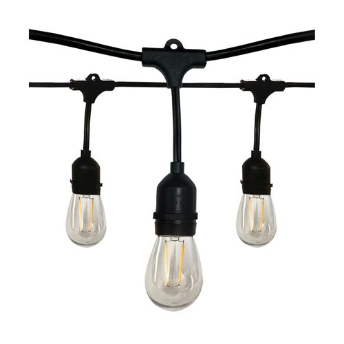 Main product image of 24FT LED String Light Includes 12-Light Filament LED bulbs w/ Plug (Pack of 3)