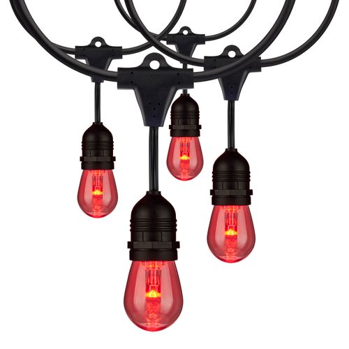 Main product image of 24Ft LED String Light 12-S14 lamps 120 Volts RGBW w/ Infrared Remote