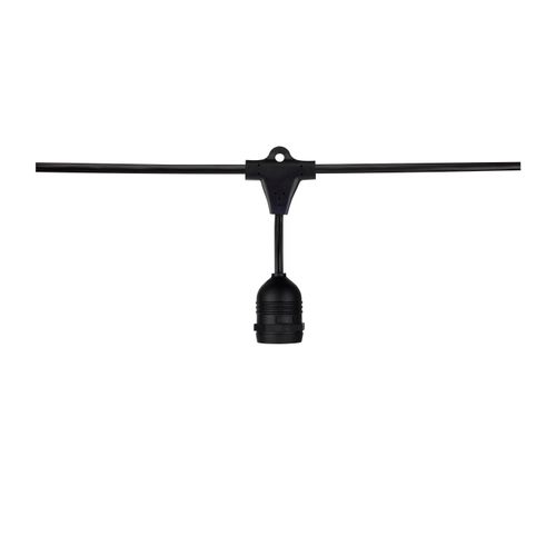 Main product image of 24Ft LED String Light 12 Socketed Black Cord and Plug Only