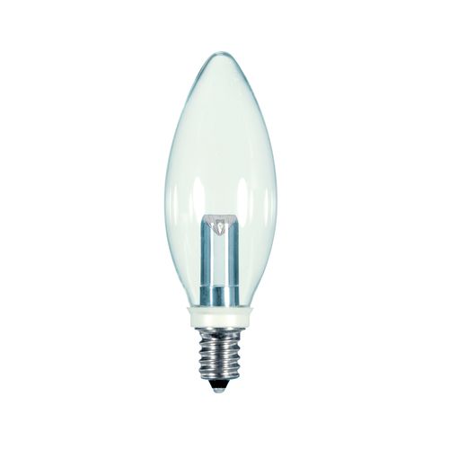 Main product image of 1 Watt LED Bulb - BA9 1/2 - Clear - 2700K - Candelabra base - 120 Volt (5 Pack)