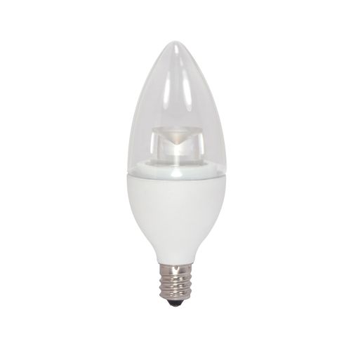2-Pack Silicone Coated Steady Burn Light Bulbs – 5W Candelabra Base (E12), Warm White, 120V