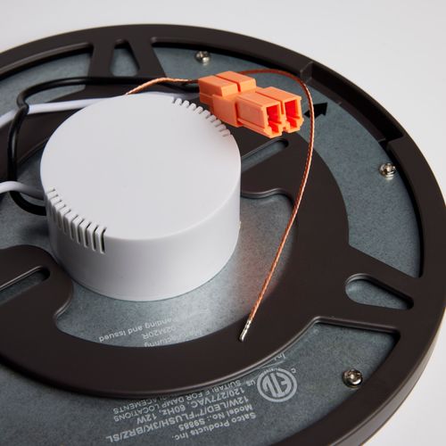 Main product image of 12 watt 7" Flush Mount LED Fixture 3000K Bronze finish 120/277 volts