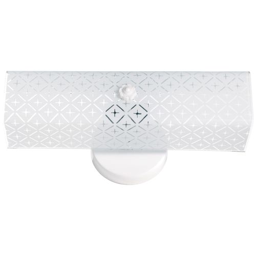 Main product image of 2 Light 14" Vanity w/ Diamond "U" Channel Glass White Finish (Pack of 2)