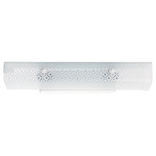 Main product image of 4 Light 24" Vanity w/ Diamond "U" Channel Glass White Finish (Pack of 2)
