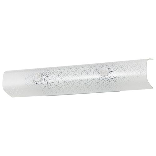 Main product image of 4 Light 24" Vanity w/ Diamond "U" Channel Glass White Finish (Pack of 2)