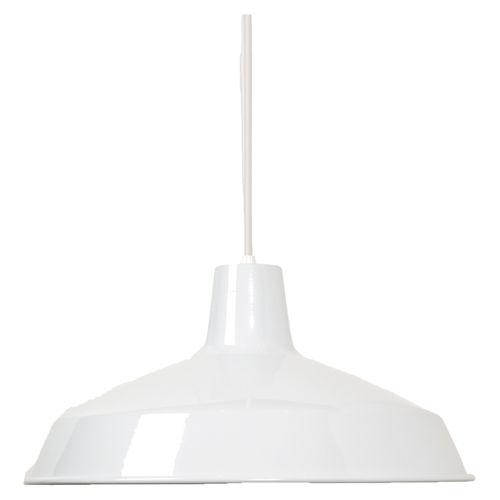 Main product image of 1 Light 16" Pendant Warehouse Shade White Finish