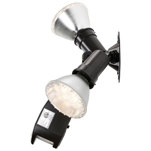 Main product image of 2 Light 10" Flood Light Exterior PAR38 w/ Adjustable Swivel & Motion Sensor Bronze Finish