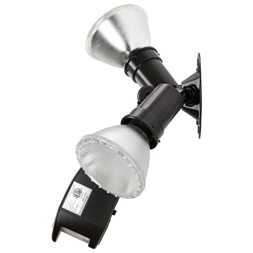 Main product image of 2 Light 10" Flood Light Exterior PAR38 w/ Adjustable Swivel & Motion Sensor Bronze Finish