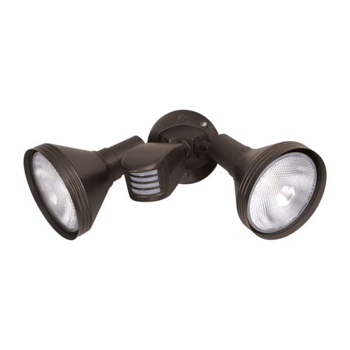 Main product image of 2 Light 14" Flood Light Exterior PAR38 w/ Adjustable Swivel & Motion Sensor Bronze Finish