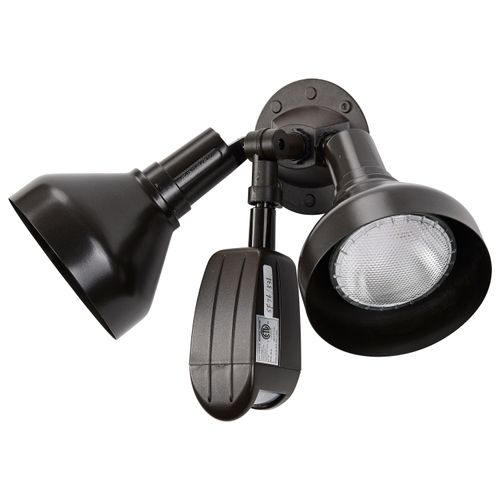 Main product image of 2 Light 14" Flood Light Exterior PAR38 w/ Adjustable Swivel & Motion Sensor Bronze Finish
