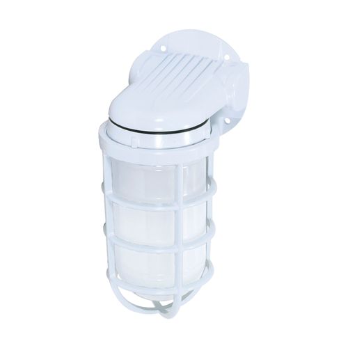 Main product image of 1 Light 10" Industrial Style Wall Mount w/ Frosted Glass White Finish