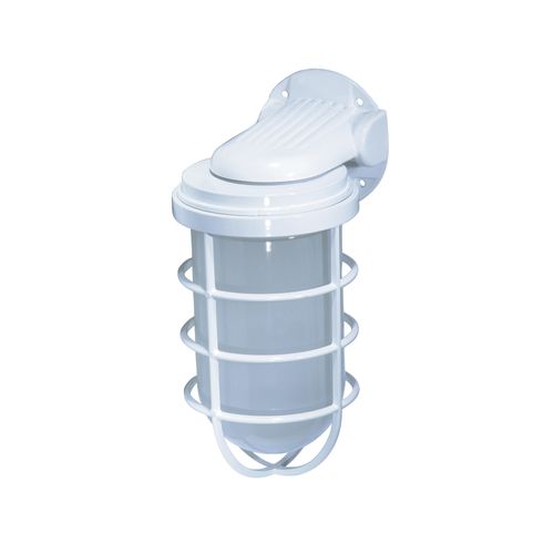 Main product image of 1 Light 11" Industrial Style Wall Mount w/ Frosted Glass White Finish